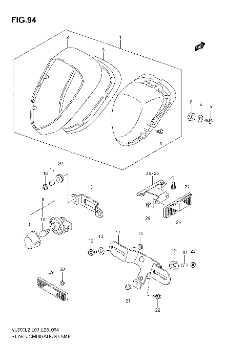 REAR COMBINATION LAMP (VL800T  E03)