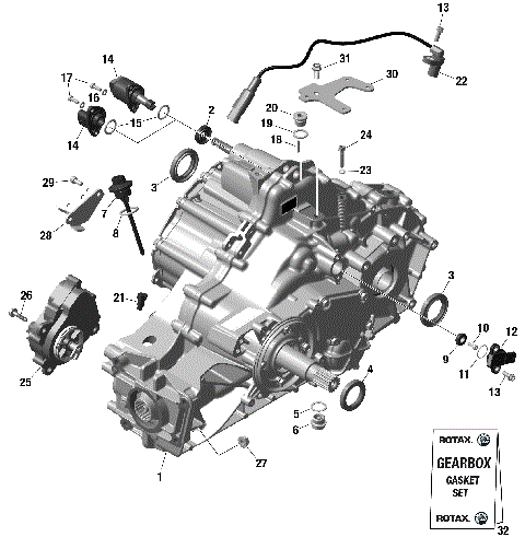 01- ROTAX - GEARBOX ASSY
