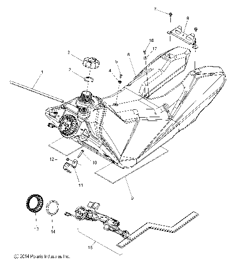 FUEL SYSTEM, FUEL TANK ASM. - S15DP8 ALL OPTIONS (49SNOWFUEL15PROS)