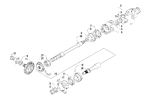 SECONDARY DRIVE ASSEMBLY (ENGINE SERIAL NO. 0700A60010050 and Up) [300864]