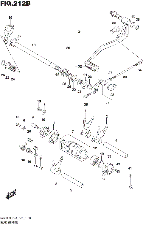GEAR SHIFTING (SV650L9 E33)