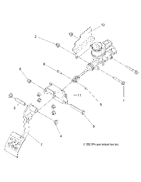 BRAKES, PEDAL and MASTER CYLINDER MOUNTING - R21MAAE4G8/G9 (702804)