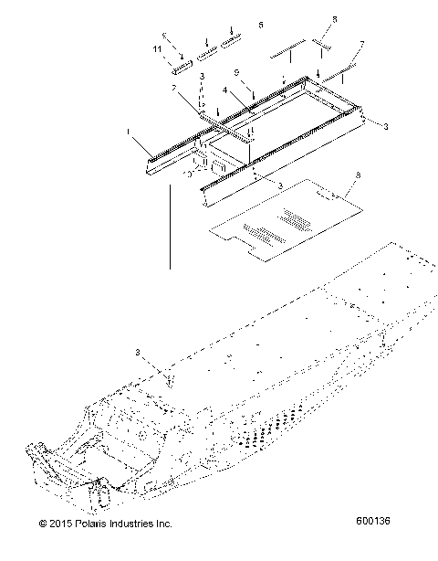 CHASSIS, SEAT RISER - S19SJA5BSL/BEL (600136)