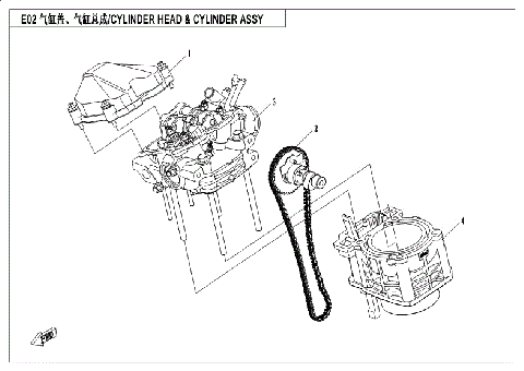 CYLINDER HEAD & CYLINDER ASSY.