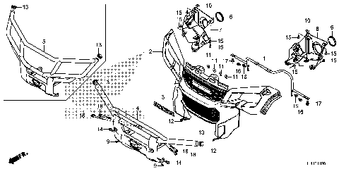 FRONT GRILLE@FRONT BUMPER