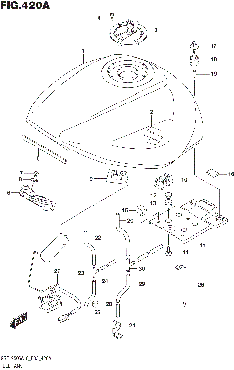 FUEL TANK (GSF1250SAL6 E03)