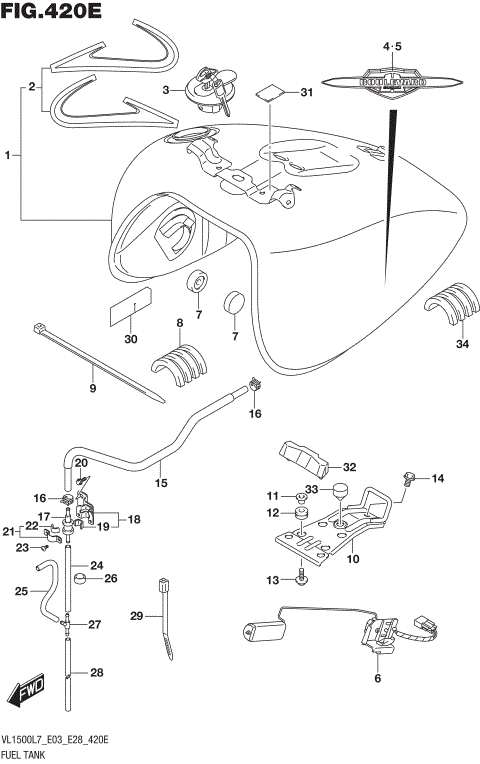 FUEL TANK (VL1500TL7 E03)