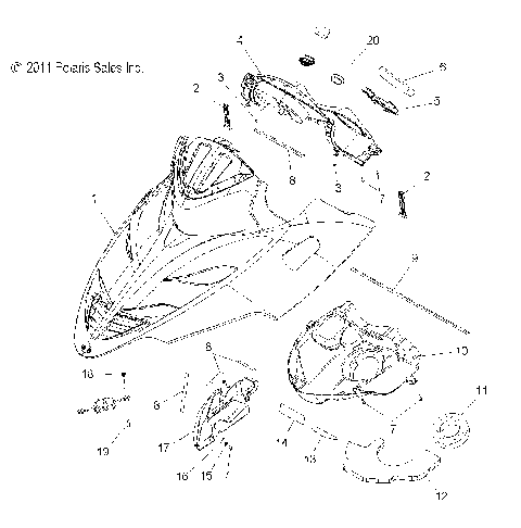 BODY, HOOD ASM. - S12PT5BSL/BEL (49SNOWHOOD12550)