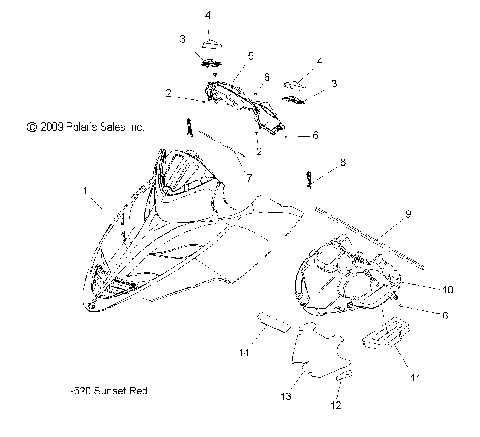 BODY, HOOD ASM. - S10PD7FSL (49SNOWHOOD10TRBOLX)