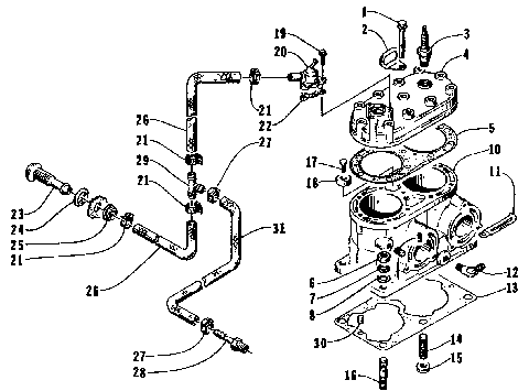 CYLINDER ASSEMBLY (SERIAL # THRU ARJ2545L495) [72646]