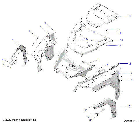 BODY, HOOD AN FRONT FENDERS - G23GAB99CG/FG (C0705644-1)