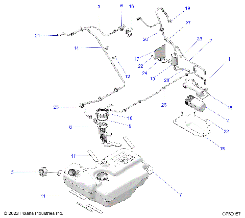 FUEL SYSTEM, FUEL EVAP - G25GMK99B (C750057)