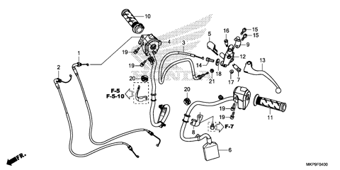 HANDLE LEVER@SWITCH@CABLE