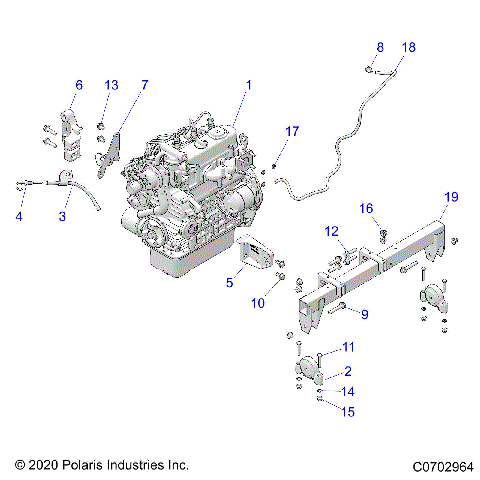ENGINE, MOUNTING & LONG BLOCK - D26P4ED4D4 (C0702964)