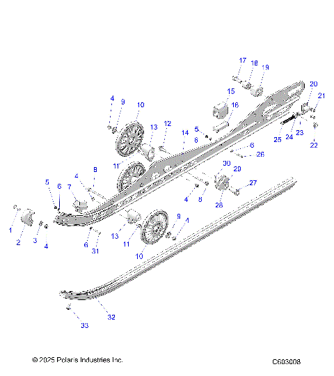 SUSPENSION, RAIL BEAM LH/RH - S26TDB9FSL/9FSM (C603008)