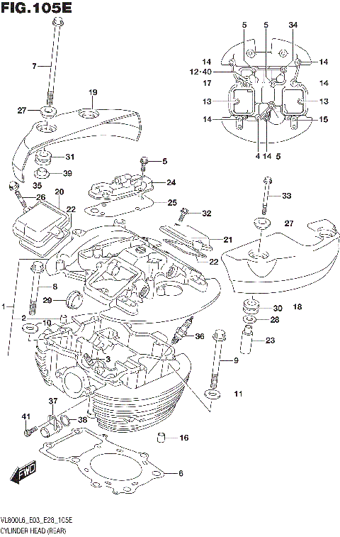 CYLINDER HEAD (REAR) (VL800TL6 E28)