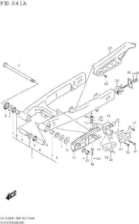 REAR SWINGINGARM (DR-Z125L)