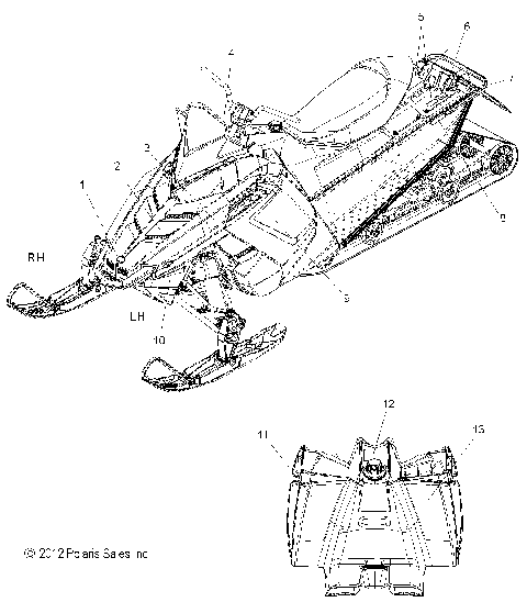 BODY, DECAL - S13CB6/CP6 (49SNOWDECAL13INDY)