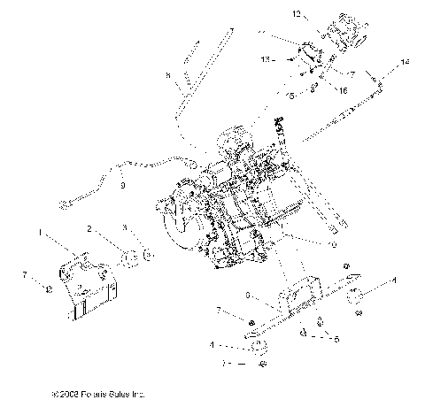 ENGINE, MOUNTING - R09HH68/HY68 ALL OPTIONS (49RGRENGINEMTG097004X4)