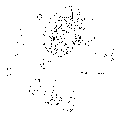 CLUTCH, DRIVEN - A07MH68AX/AY/AZ (49ATVCLUTCHDRIVEN800EFI)