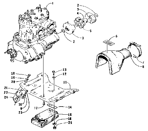 ENGINE AND RELATED PARTS [72697]