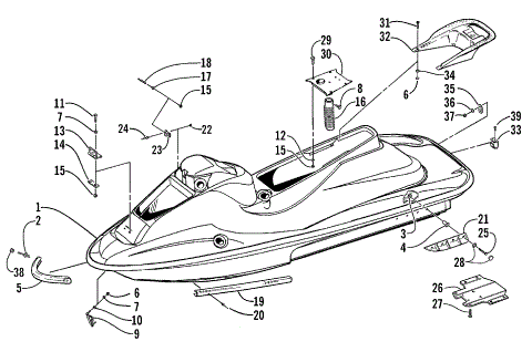 HULL AND RELATED PARTS ASSEMBLY