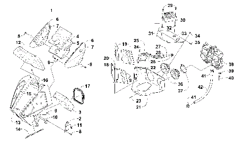 AIR SILENCER, CARBURETOR, AND FUEL PUMP ASSEMBLY [101951]