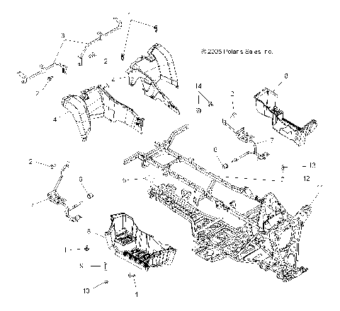 CAB, REAR and MAIN FRAME - A07TH76AU/TN76AF/AL/AU (49ATVCABRRX2500EFI)