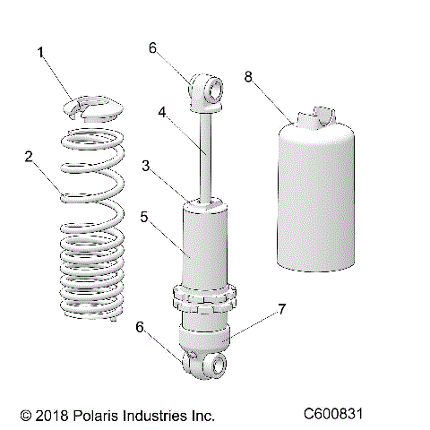 SUSPENSION, SHOCK, FRONT TRACK - S19EER6PSL/PEL (C600831)