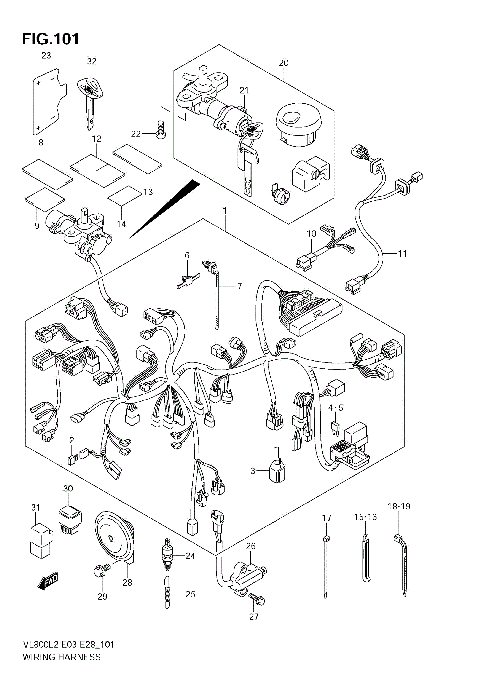 WIRING HARNESS (VL800C  E28)