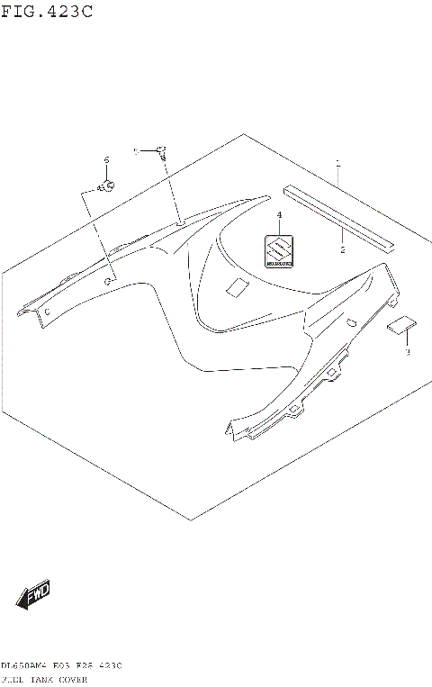 FUEL TANK COVER (DL650AM4 E33)