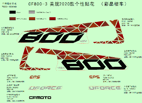 DECAL KITS (2020,CRYSTAL ORANGE)