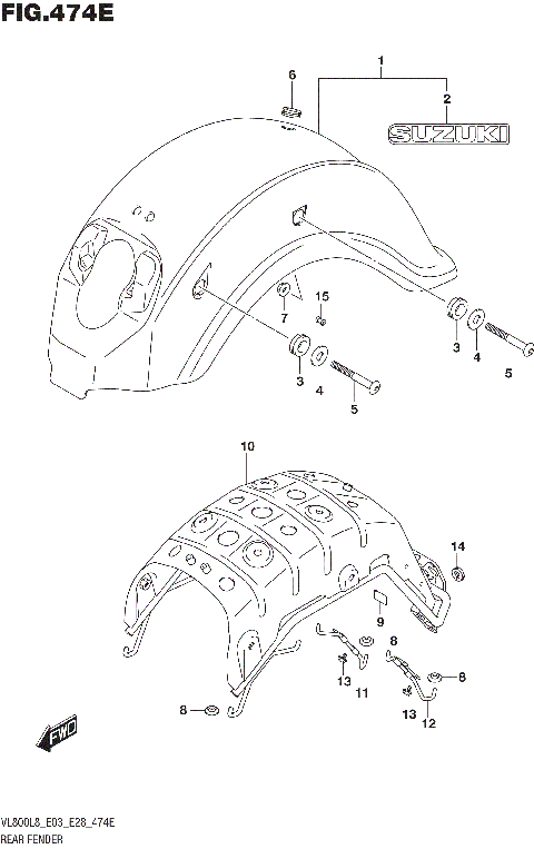 REAR FENDER (VL800TL8 E28)