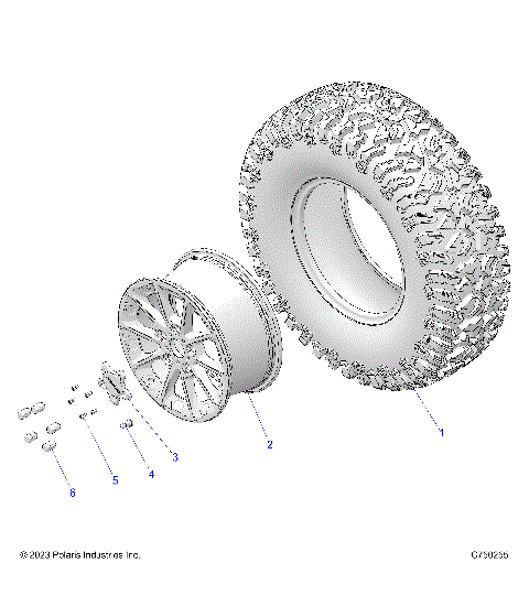 WHEELS, FRONT/REAR - Z25RPE2KA4/B4 (C750255)