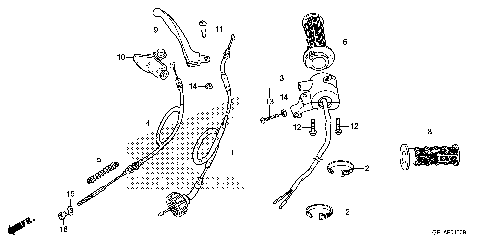 HANDLE LEVER@SWITCH@CABLE