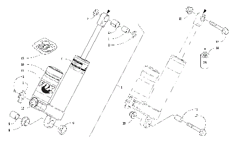 REAR SUSPENSION REAR ARM SHOCK ABSORBER [105420]