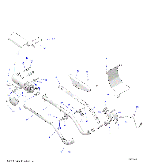ENGINE, EXHAUST - A25SKE57C1/CK/E1/EK (C102645)