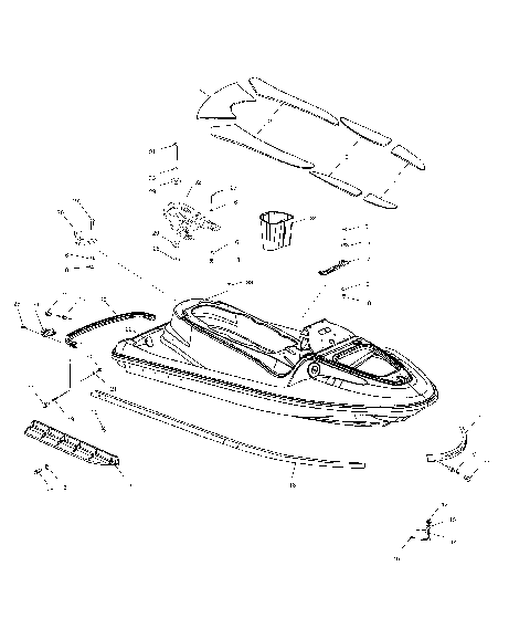 HULL and BODY - W025101C/W025101D/W025101I (4971387138A05)