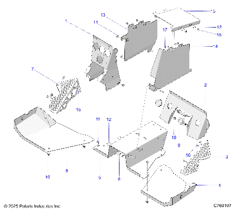 BODY, CENTER AND FLOOR PANELS - Z26RRE2KAL (C760107)