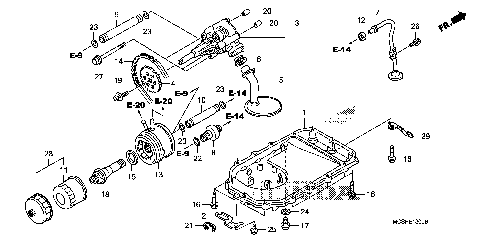 OIL PUMP@OIL PAN