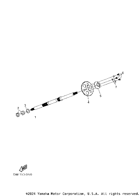 REAR WHEEL AXLE