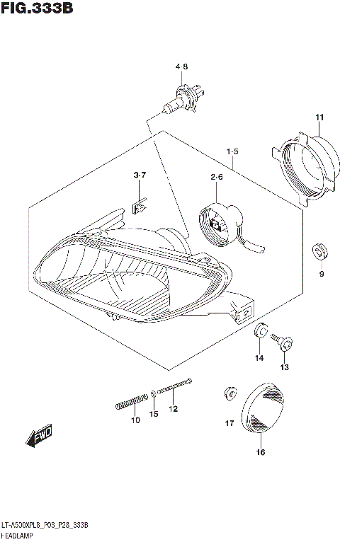 HEADLAMP (LT-A500XPL8 P28)