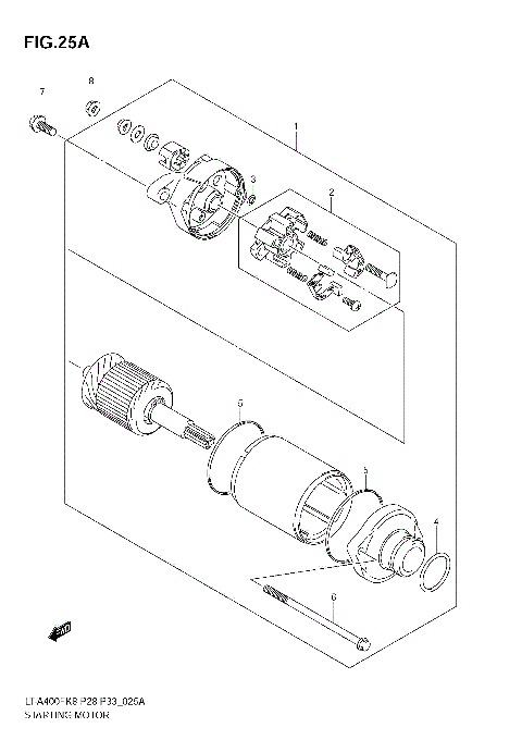 STARTING MOTOR (MODEL L0)