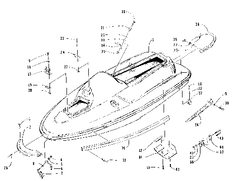 HULL AND RELATED PARTS ASSEMBLY [72813]