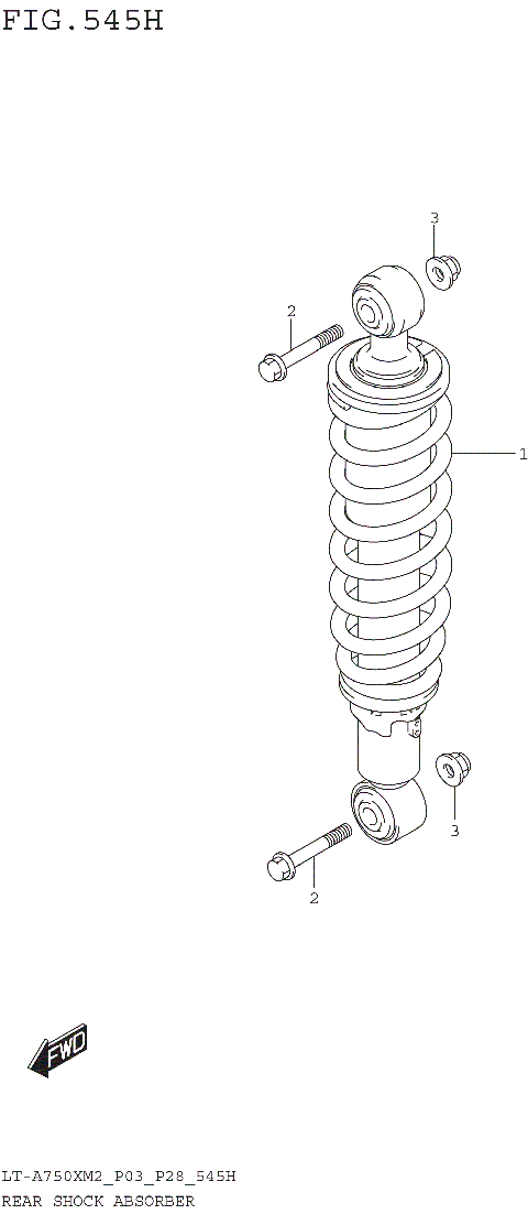 REAR SHOCK ABSORBER (LT-A750XPZM2 P28)