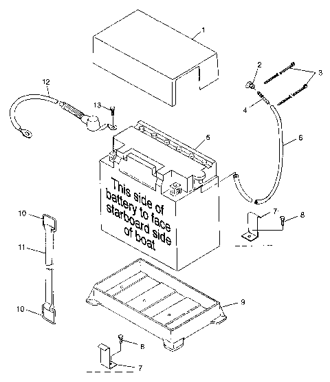 BATTERY BOX SL 780 B974088 and Intl. SL 780 I974088 (4940924092B007)