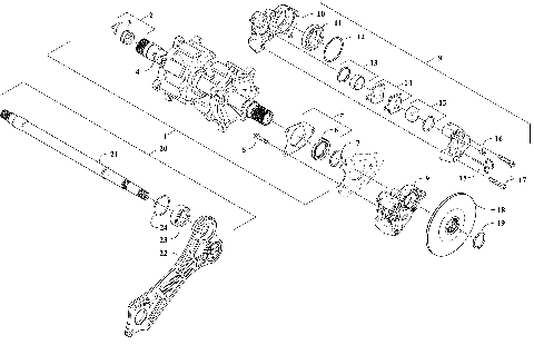 DRIVE TRAIN SHAFTS AND BRAKE ASSEMBLIES [109434]