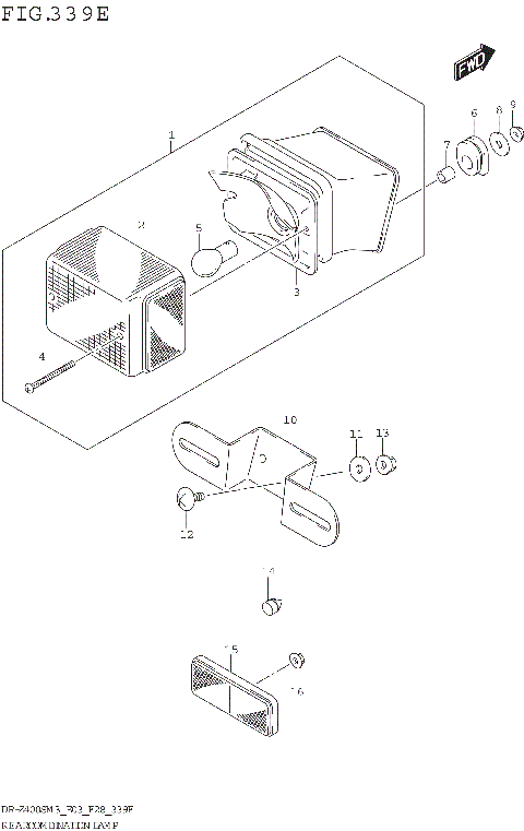 REAR COMBINATION LAMP (DR-Z400SMM3 E28)