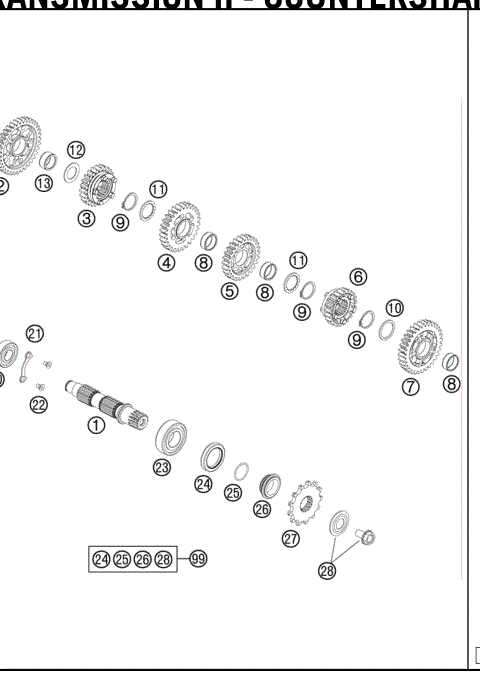TRANSMISSION II - COUNTERSHAFT 