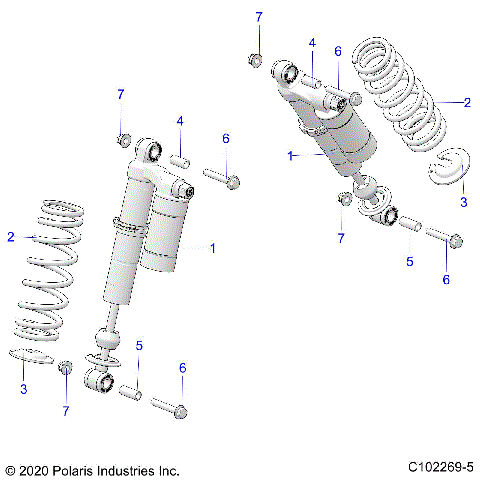 SUSPENSION, FRONT SHOCK, MOUNTING - A21SVE95PK (C102269-5)